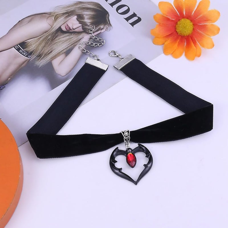 Cicod Gothic Black Velvet Goth Choker Necklace for Women,Cameo Black Choker Crow Skull Pendant Necklace Vintage Collar Skull Necklace Gothic Jewelry - Image 4